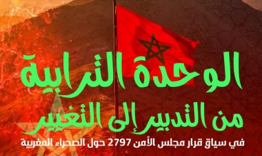 ندوة علمية دولية في موضوع: الوحدة الترابية من التدبير إلى التغيير في سياق قرار مجلس الأمن 2797 حول الصحراء المغربية